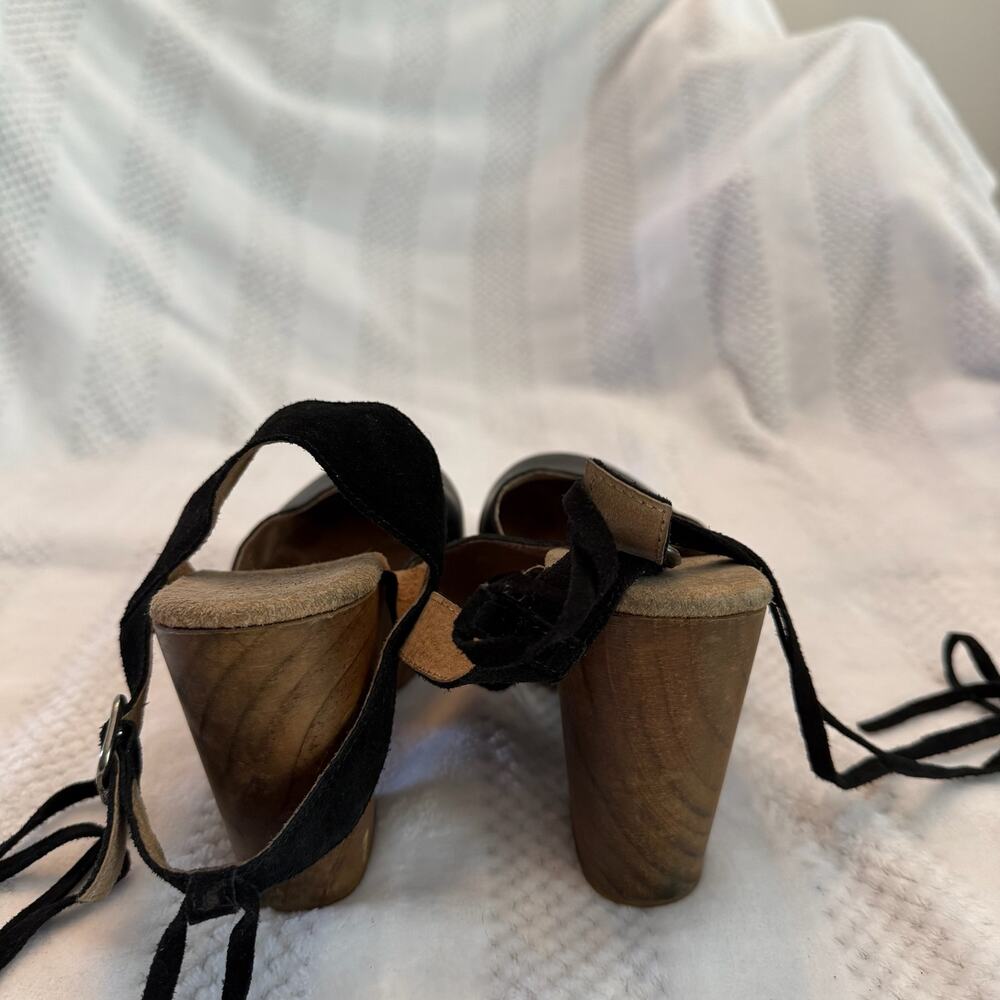 free people belmont clog heeled mules black size 39 - Picture 4 of 6